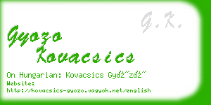 gyozo kovacsics business card